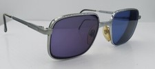Vintage Luxottica Producer Silver Square Metal Sunglasses Italy FRAMES ONLY