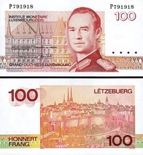 Luxembourg 100 Francs 1986, UNC, P-58b