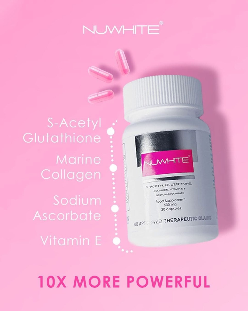NUWHITE® S-Acetylene Glutathione: Achieve Glowing Skin from Within (30  Capsules)
