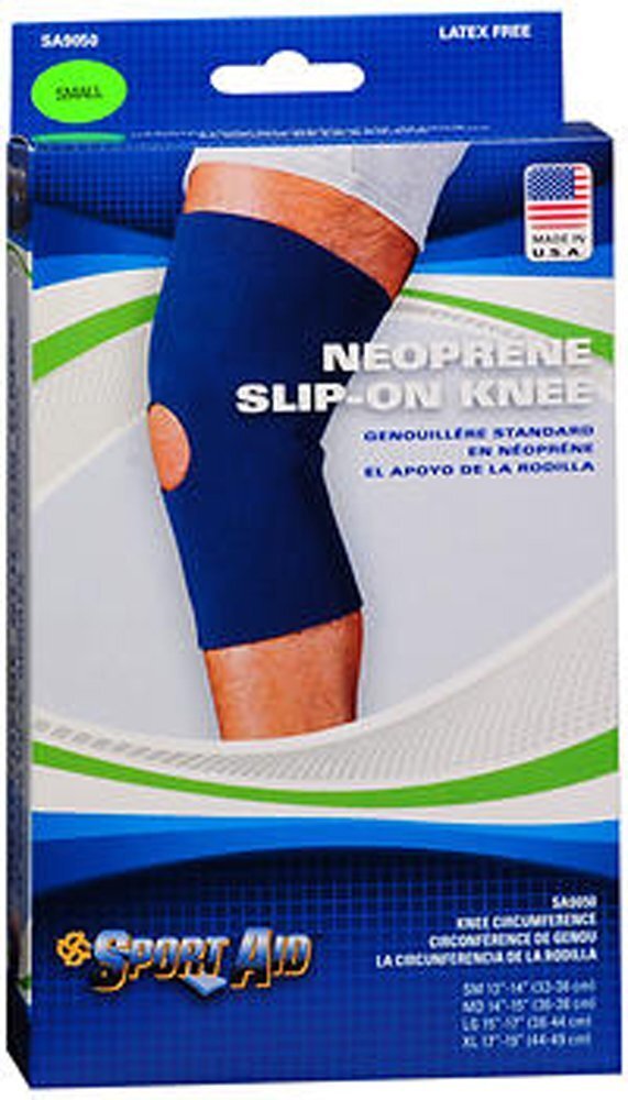 Knee Brace Sleeve Open Patella Neoprene Blue Sportaid, Small of size 13 X 14 eBay