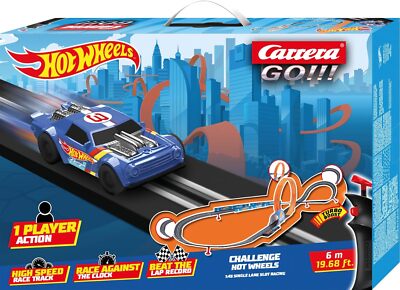 Carrera - 20068000 GO!!! Challenge Hot Wheels Rennbahn-Set I Rennbahnen & lizens