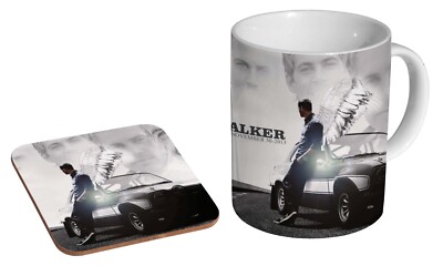 Paul Walker Fast And Furious RIP Amazing - Kaffee-/Teetasse und Untersetzer Geschenkset