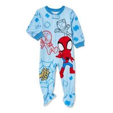 Marvel Spider-Man Footed Sleeper Blanket Pajama Boy Size 5T