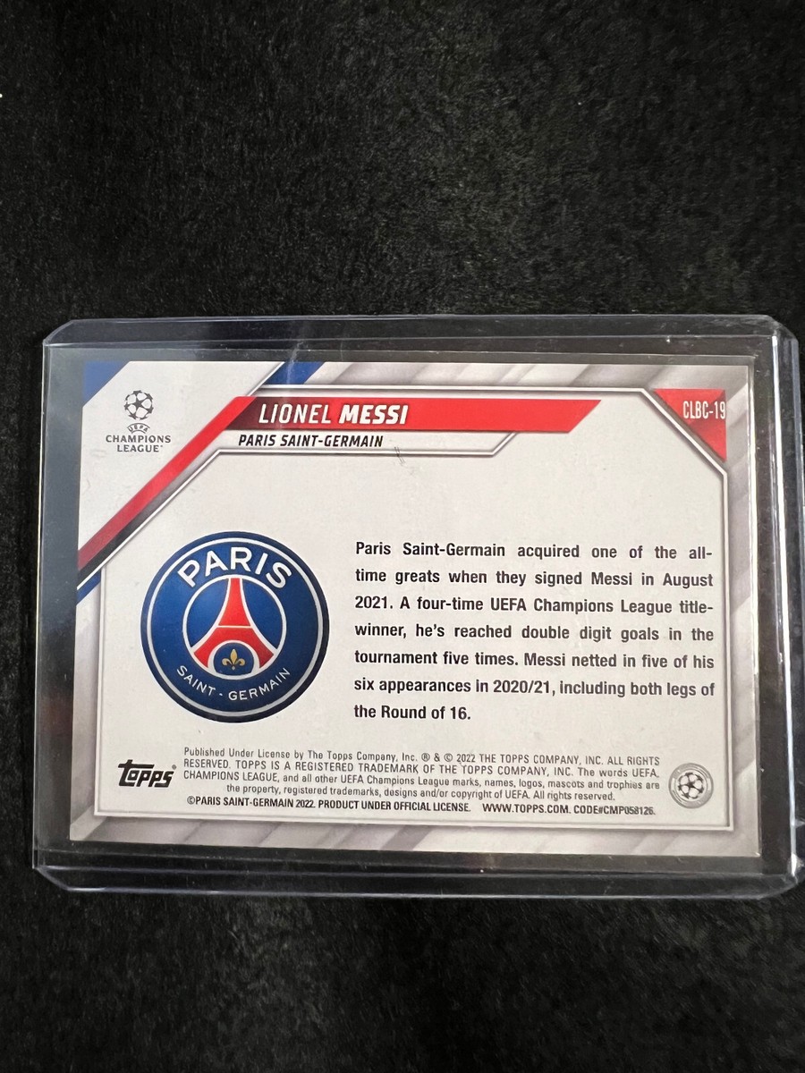 2022 Topps UEFA Champions League Lionel Messi #CLBC-19 Soccer