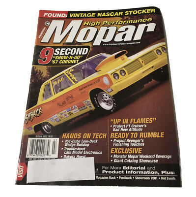 High Performance Mopar Magazine July 2001 Back Issue Vintage