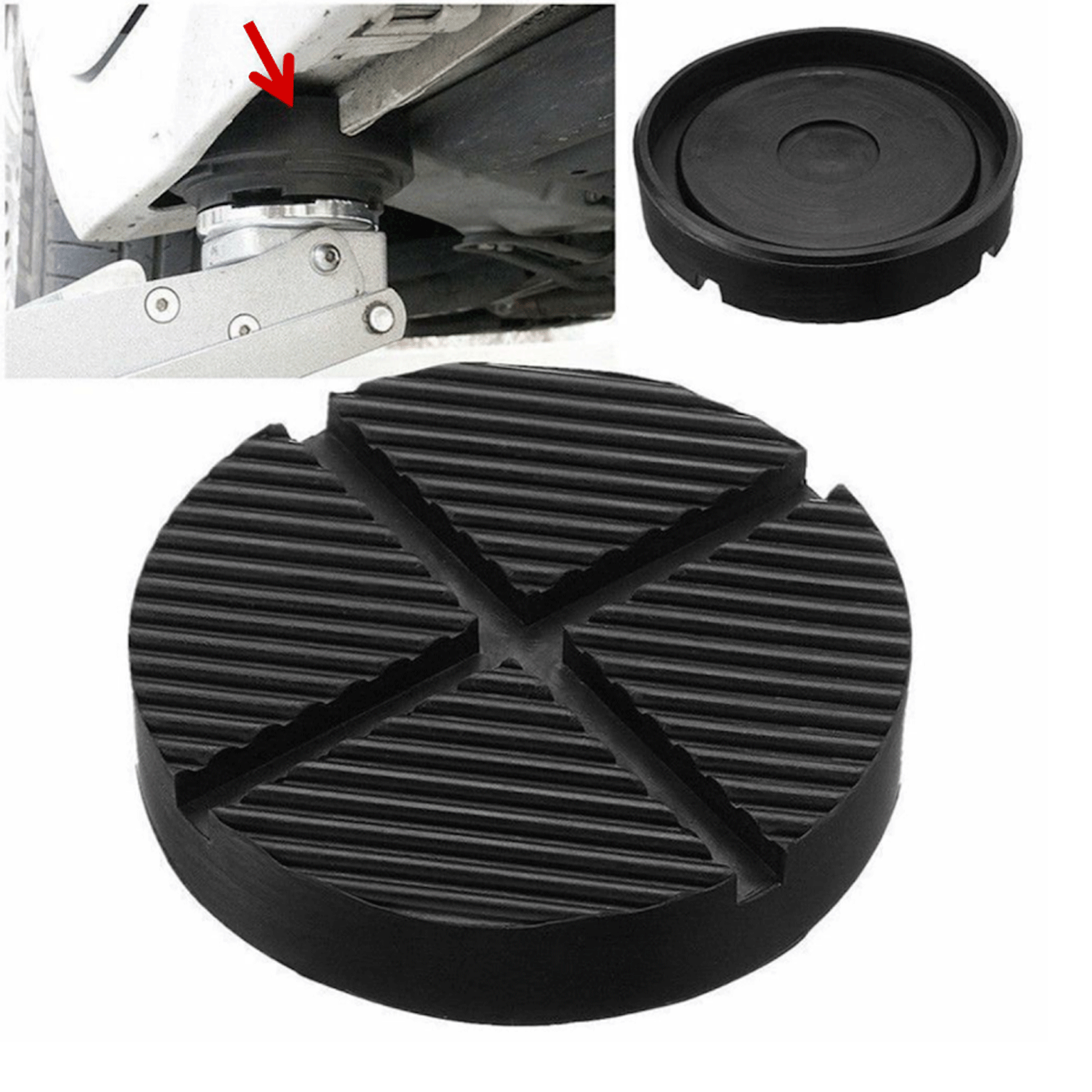 Floor Jack Pads Rubber Adapter Slotted Pad Car Truck Cross Frame Rail
