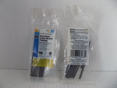 2) 8PCS HEAT SHRINK TUBE BY RAYCHEM 3/32'' TO 3/54''X 3''NEW