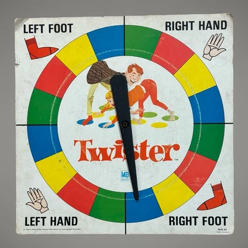 Vintage 1966 Twister Game Milton Bradley Spinner ONLY Replacement Decor