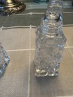 Vintage West German Lead Crystal Salt & Pepper Shakers Set of 2 Diamond Cut 4" — photo 4