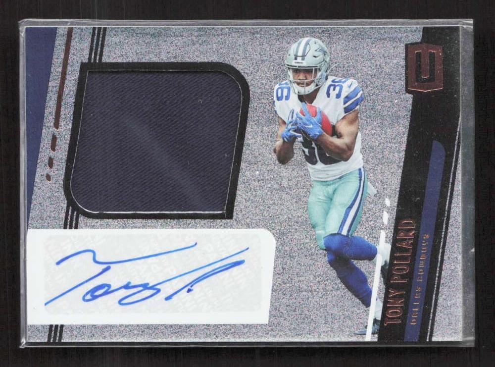 2019 Panini Unparalleled Tony Pollard #336 Rookie Jersey Auto Cowboys TV12927