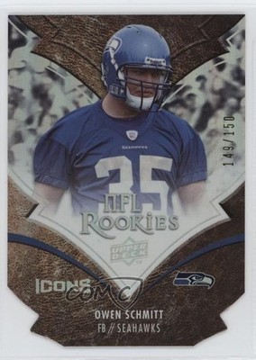 2008 Upper Deck Icons NFL Rookies Silver Die-Cut /150 Owen Schmitt Rookie RC 1k9