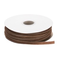 "Samtband Geschenkverpackung 50Yard X1/4\" Dunkelbraunes Einseitiges Samtbandrolle"