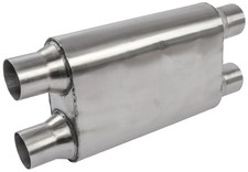 Jegs 30246 Chambered Deep-tone Muffler 2.500 In. Dual Inlet Dual Outlet