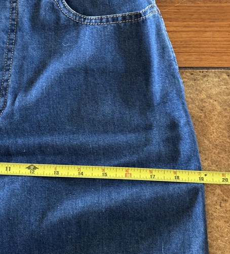 Vintage 1980s Calvin Klein Denim Skirt High Waist 5 Pocket USA Sz 10 Excellent - Picture 7 of 11
