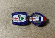 ENGLAND ENAMEL FOOTBALL BADGES FRANCE ALGERIA