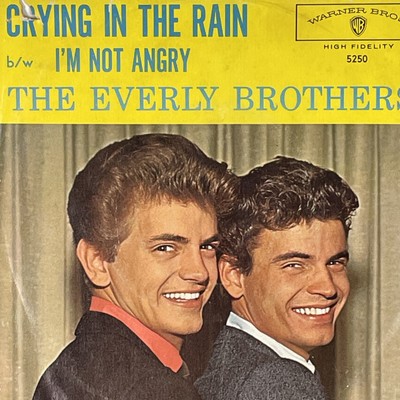 The Everly Brothers Crying in the Rain I'm Not Angry 45 Picture Sleeve Only 5250