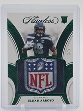 ELIJAH ARROYO 2025 FLAWLESS ROOKIE EMERALD NFL SHIELD ROOKIE PATCH /5 Q4549