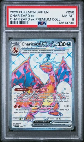 2023 POKEMON SVP EN-SV BLACK STAR PROMO 056 CHARIZARD ex PREMIUM PSA 8