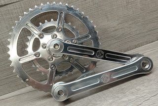 Velo Orange Grand Cru 50.4 BCD 46/30 T Double Crankset 165mm Arms Bike Bicycle