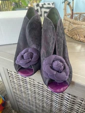 POETIC LICENCE A Fresh Take,  Purple Royalty Lace High Heels Pumps Size 8 