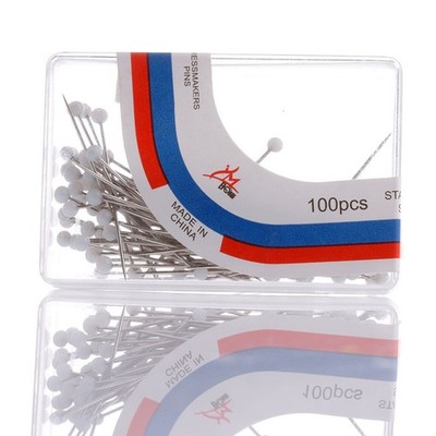 100Pcs Pearl Round for Head Pins Sewing Corsage Straight Diy Dressmaking Decor C