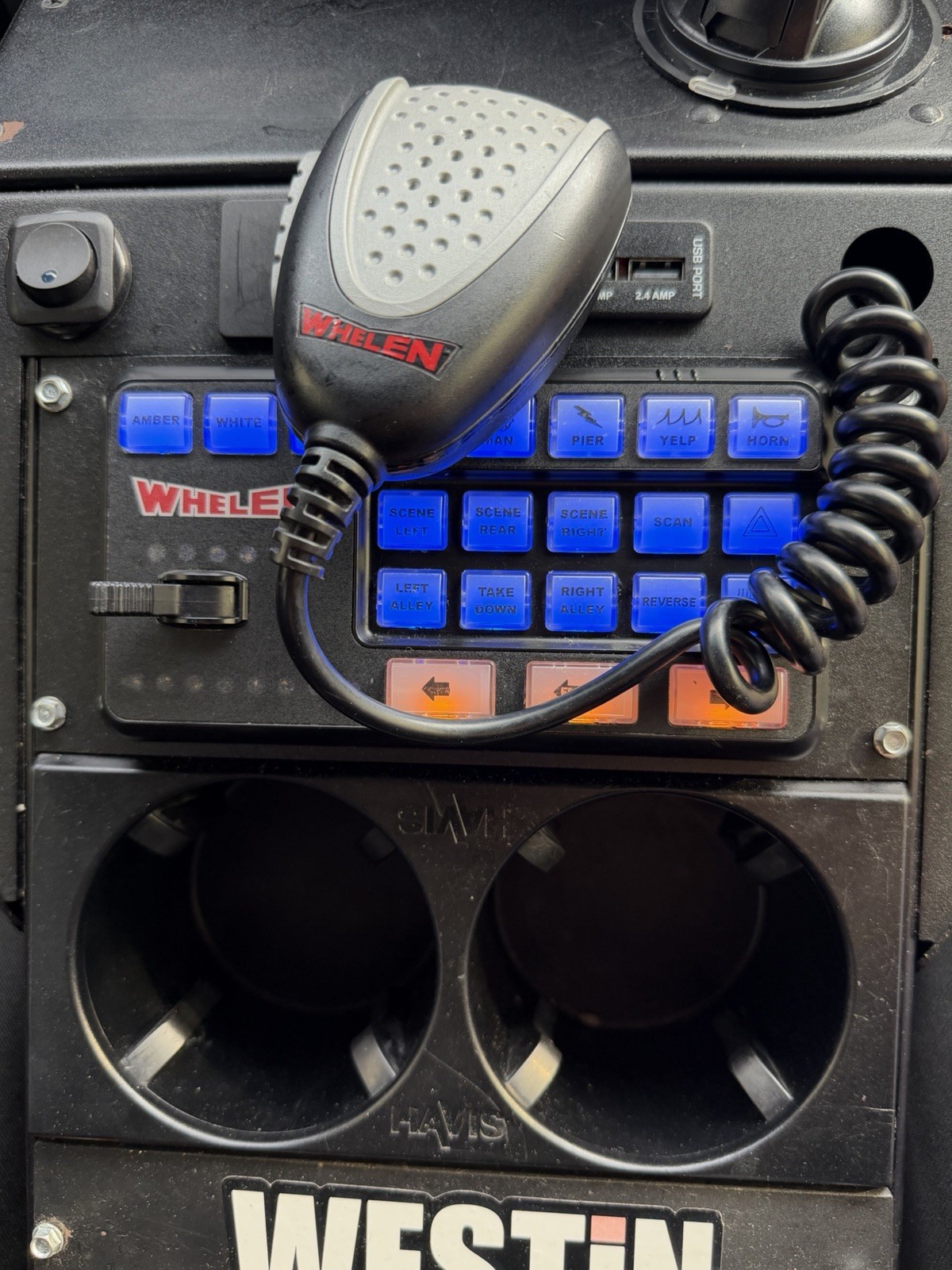 Whelen Carbide AMP /  Control Panel w/ Microphone & Wiring