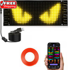 Devil Eyes Light for Motorcycle Windshield, 7''X3'' Flexible LED Light Signs for