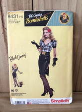 Simplicity Costume Pattern 8431 DC Comics Bombshells Black Canary Sz 6-14 UNCUT