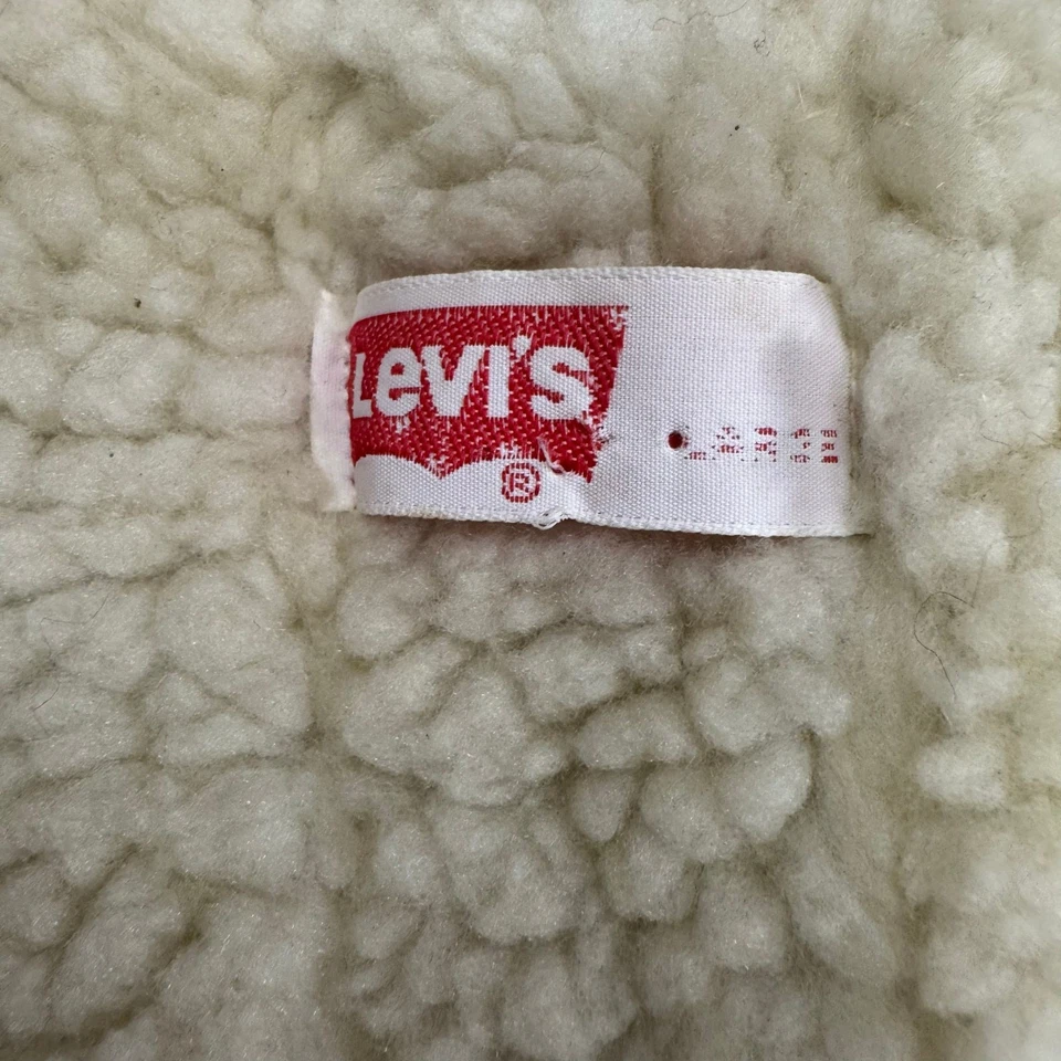 VTG 70s LEVI'S USA Mens Large Brown Cotton Corduroy Sherpa Fleece Lined Vest - Image 2 of 4