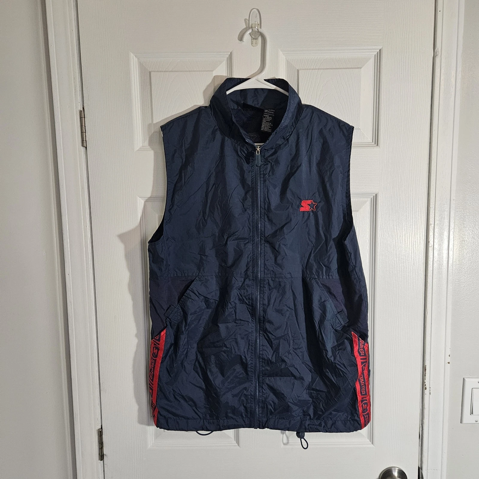 Starter Y2k Mens Small Athletic Streetwear Windbreaker Vest