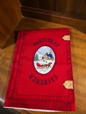 VINTAGE CHRISTMAS MEMORIES BOOK FABRIC PANELS 10 x 13 Inches
