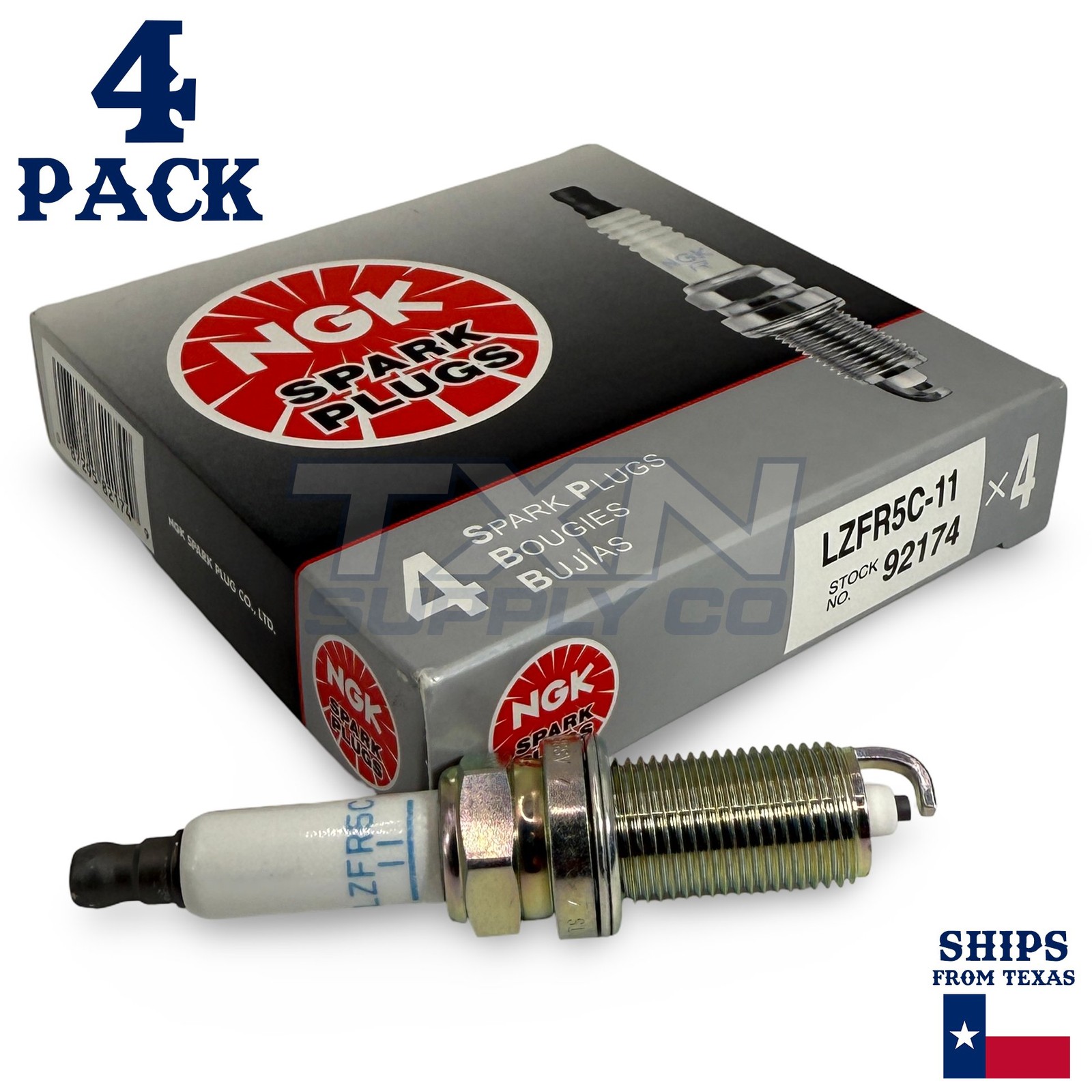 4 Pack NGK Ruthenium HX 92174 Spark Plugs LZFR5C-11