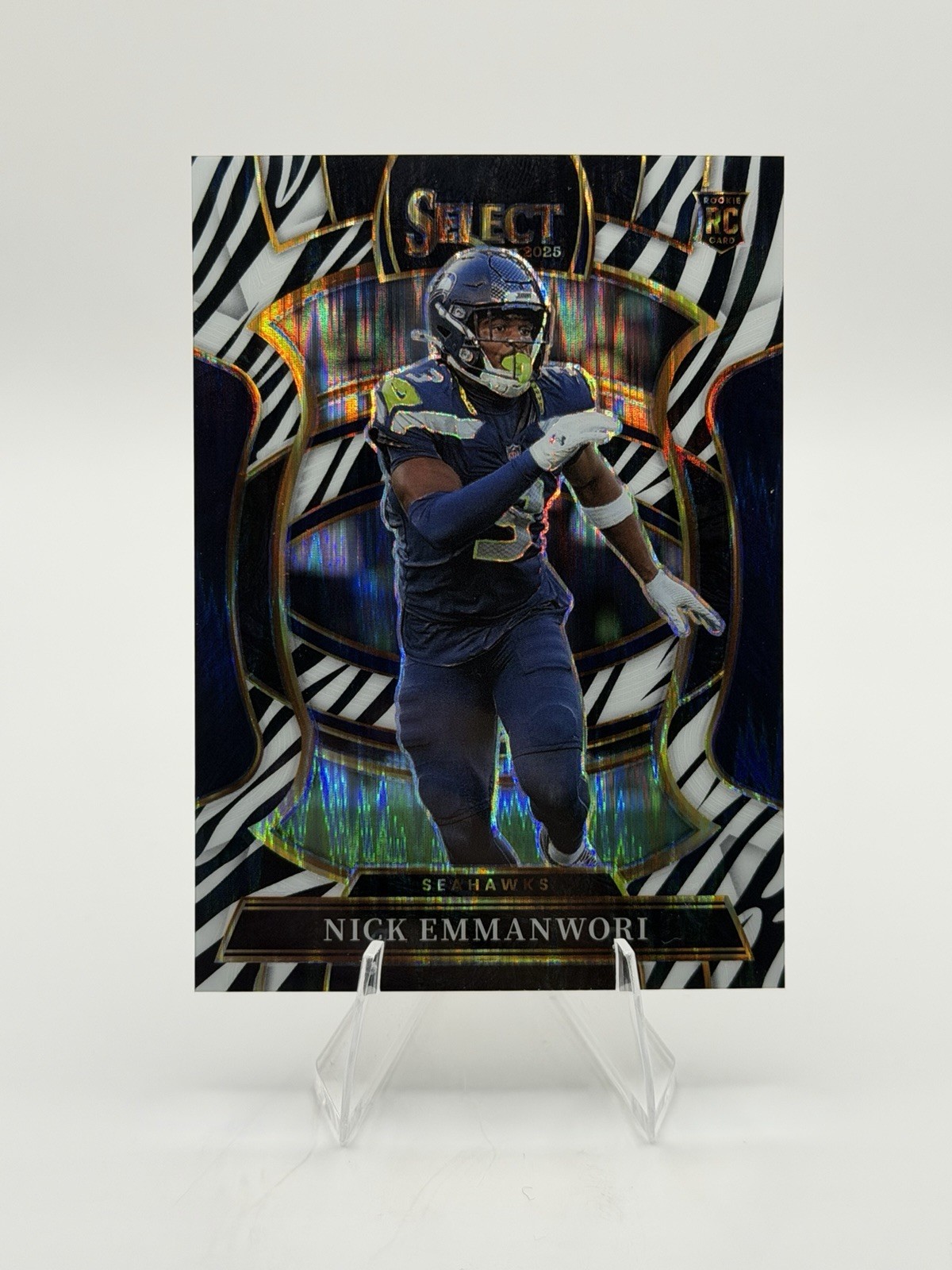 2025 Panini Select - Concourse Nick Emmanwori #15 Zebra Shock Prizm (RC)