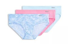 New Jockey Women's sz 8 Underwear SuperSoft 3 Pack Soft Comfy Bikini Pink Blue