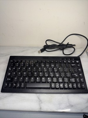 Adesso ACK-595UB Mini USB Keyboard with Embedded Numeric Keypad - Black