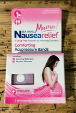 Opaska morska Mama! Wygodne opaski do akupresury łagodzące nudności 2 opaski na rękę rozmiar OS