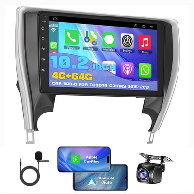 8core 4+64G Android Auto Stereo Carplay GPS Radio For Toyota Camry 2015-2017
