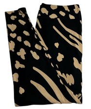 LuLaRoe Leggings TC2 Tall Curvy 2 BLACK Wild Animal Jungle LEOPARD Tiger Casual