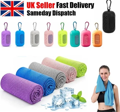 Instant Cooling Towel – Soft Microfiber Sports Towel for Gym Running Cycling UK - Image 1 of 4