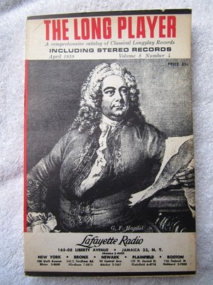 Sam Goody April 1959 THE LONG PLAYER Classical Record CATALOG LP George Handel