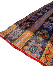 Authentic Handmade Turkish Runner Rug 10.7' x 1.8' Wool Tribal Oushak Hallway