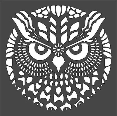 Owl Silhouette Wall Art Reusable Plastic Stencil - StencilAir