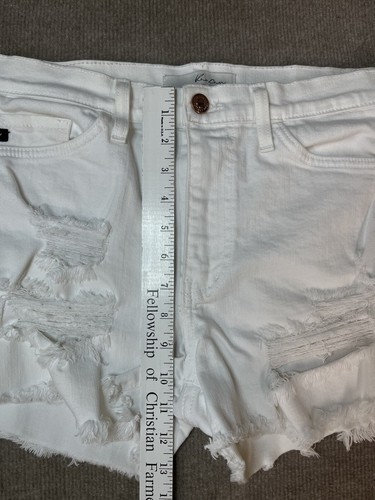 KanCan Shorts 20 31W High Waisted Distressed Gypsy Boho Denim Cut Off Festival - Bild 10 von 11
