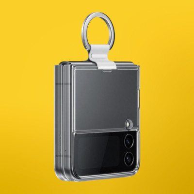 Samsung Galaxy Z Flip4 Official Clear Back Case Hülle mit Ring Transparent