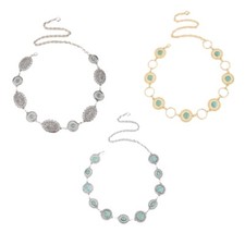 Delicate Woman Prom Dress Belt Relief Buckle Waist Belt for Girls