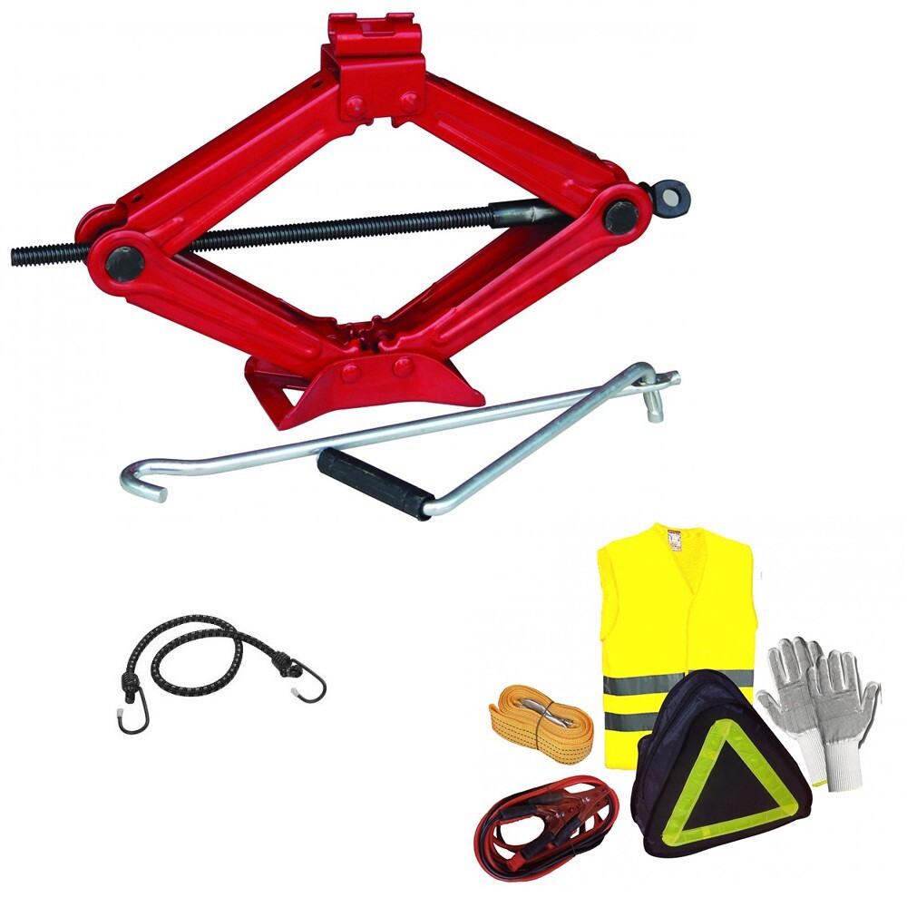 PER PEUGEOT 2008 KIT SOS EMERGENZA STRADALE PER AUTO+CRIC A PANTOGRAFO 2T. BASE