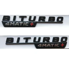 Gloss/Black Emblems for Mercedes Benz C43 E43 GLE43 GLC43 AMG BITURBO 4MATIC+