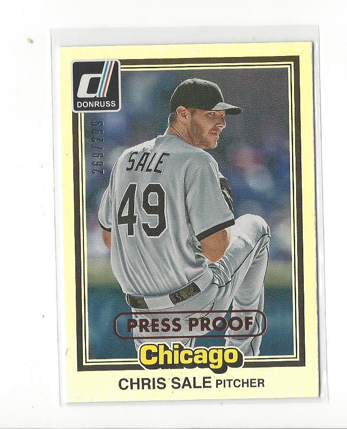 Chris Sale #216 Baseball Cards 2015 Donruss trading card — raw and PSA graded price guide