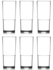 Pint Glass Clear - CE Marked In2Stax Polycarbonate Plastic - 20oz - Pack of 6