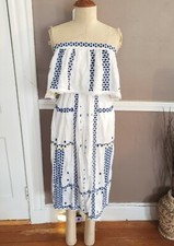 Beautiful Multicolor Embroidered Strapless Dress By Free People!! Size Small!!
